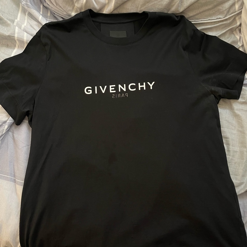 Givenchy Black T-Shirt Upside Down Logo